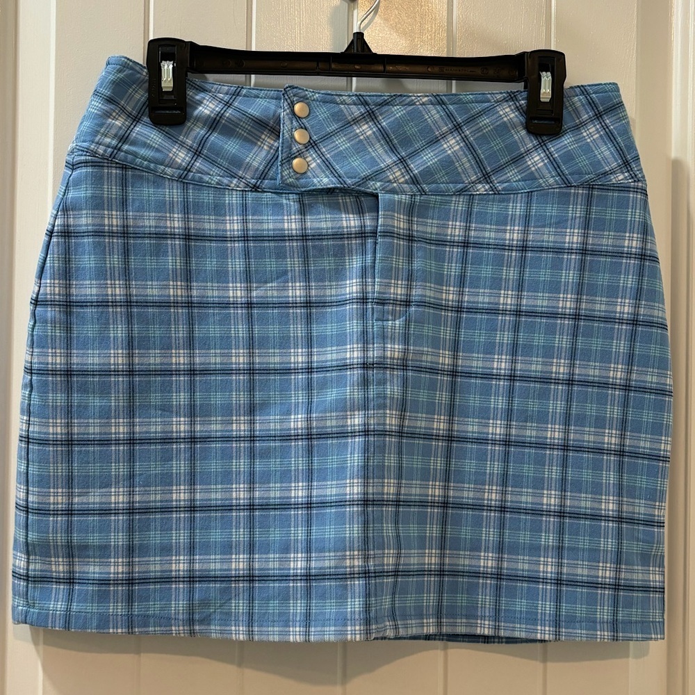 Fashion Bug Blue Plaid Skort